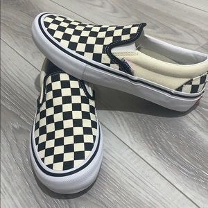 Checker slip on vans